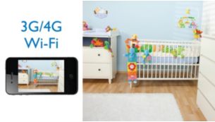 Наблюдайте за вашим малышом на экране iPhone по сети Wi-Fi/3G/4G LTE