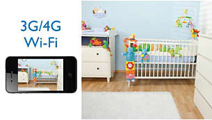 Vigile a su bebé en el iPhone a través de Wi-Fi/3G/4G LTE