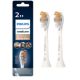 2x White sonic toothbrush heads