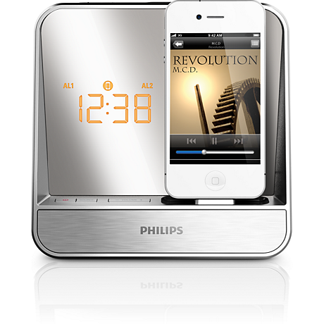 AJ5300D/12  Rádio relógio com alarme para iPod/iPhone