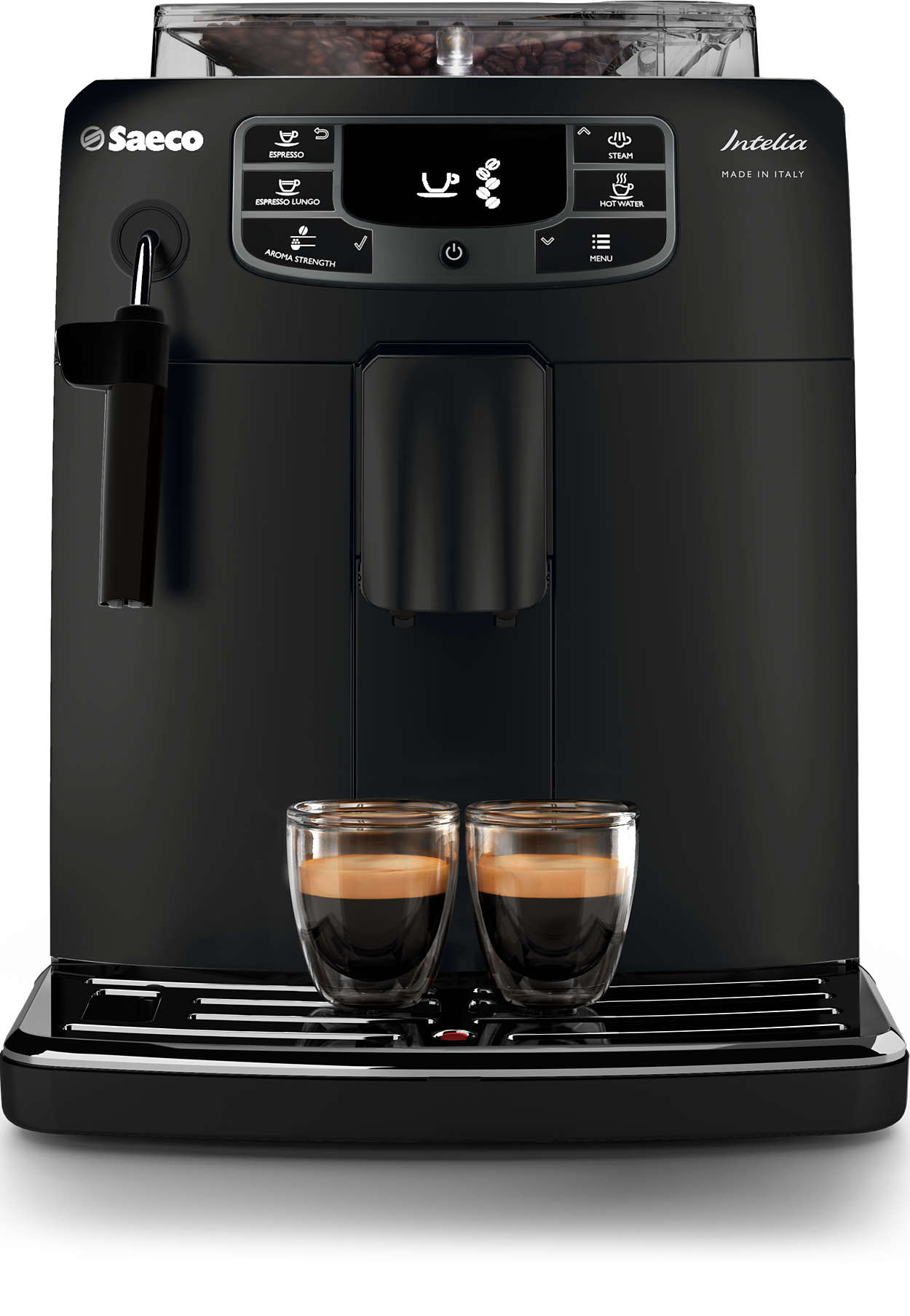 assist Meal Making Intelia Deluxe Super-automatic espresso machine HD8758/57 | Saeco