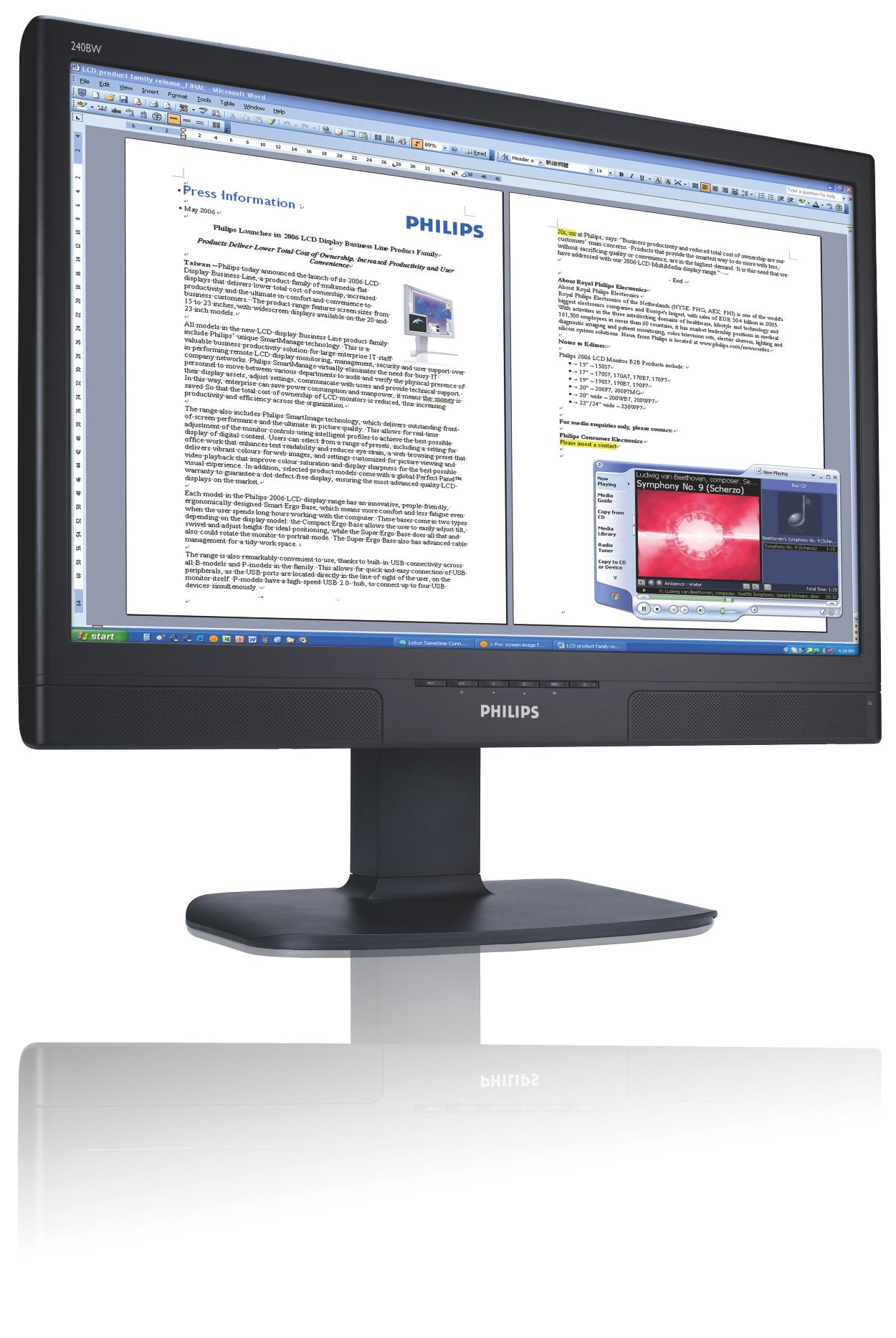 PHILIPS - パソコン# モニター LCD widescreen monitor 240BW8EB/00 | Philips