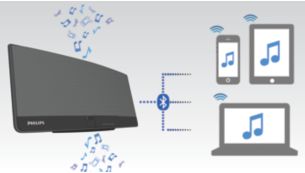 透過 Bluetooth® 串流音樂，更可進行多個裝置配對