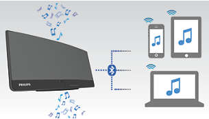 Strömma musik via Bluetooth® med ihopparning av flera enheter samtidigt