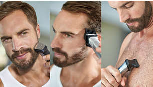 Definisci e rifinisci lo stile di barba, capelli e corpo con 18 accessori