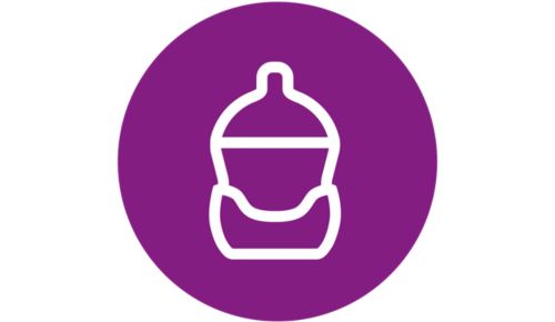Past op alle plastic Philips Avent Natural-babyflessen van 125 ml