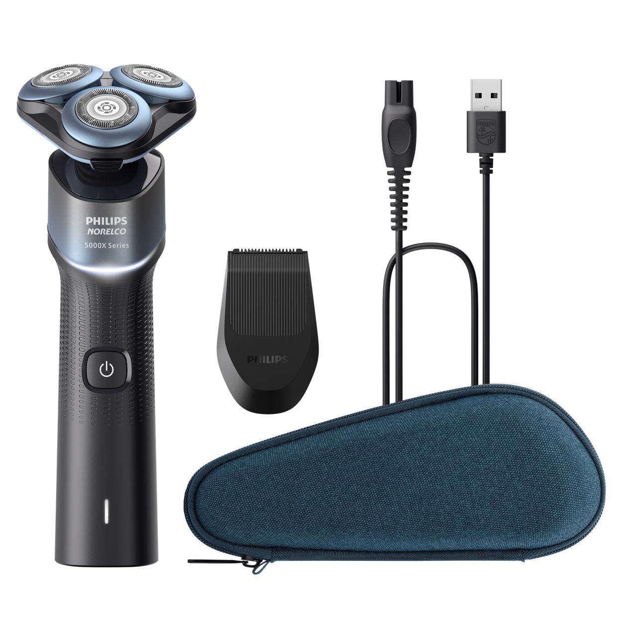  Philips Norelco Exclusive Shaver 5000X con revestimiento  protector SkinGlide, afeitadora recargable en seco y húmedo con recortadora  de precisión y bolsa de almacenamiento, X5006/85 : Belleza y Cuidado  Personal