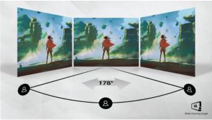 La pantalla VA proporciona unas imágenes asombrosas con amplios ángulos de visualización