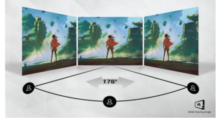 VA display delivers awesome images with wide viewing angles