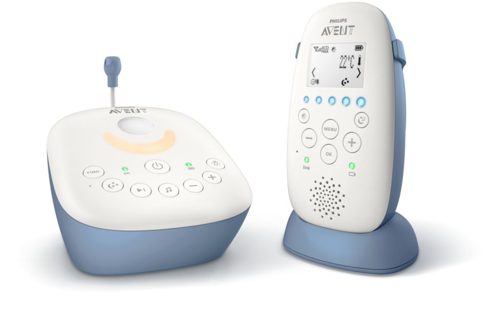 Philips Avent SCD580/00 - Vigilabebes DECT con proyector luz de compañía  con estrellas, alcance de hasta