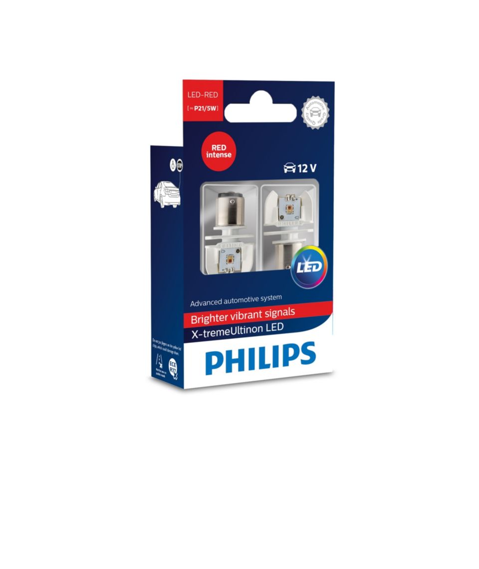 PHILIPS P21/5W Ultinon LED Auto Segnalazione Lampadine 12V BAY15d