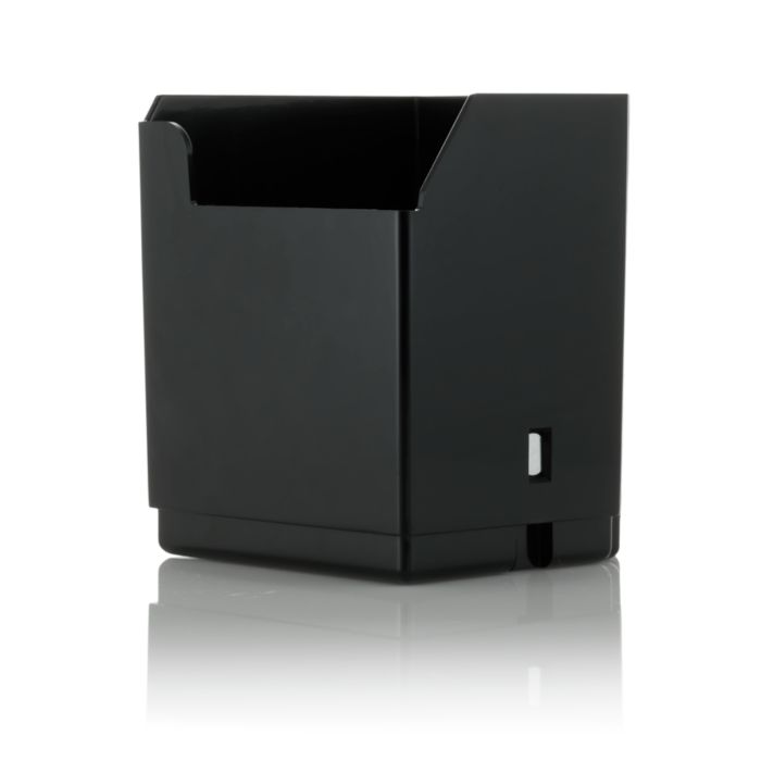 Dump box for ground coffee