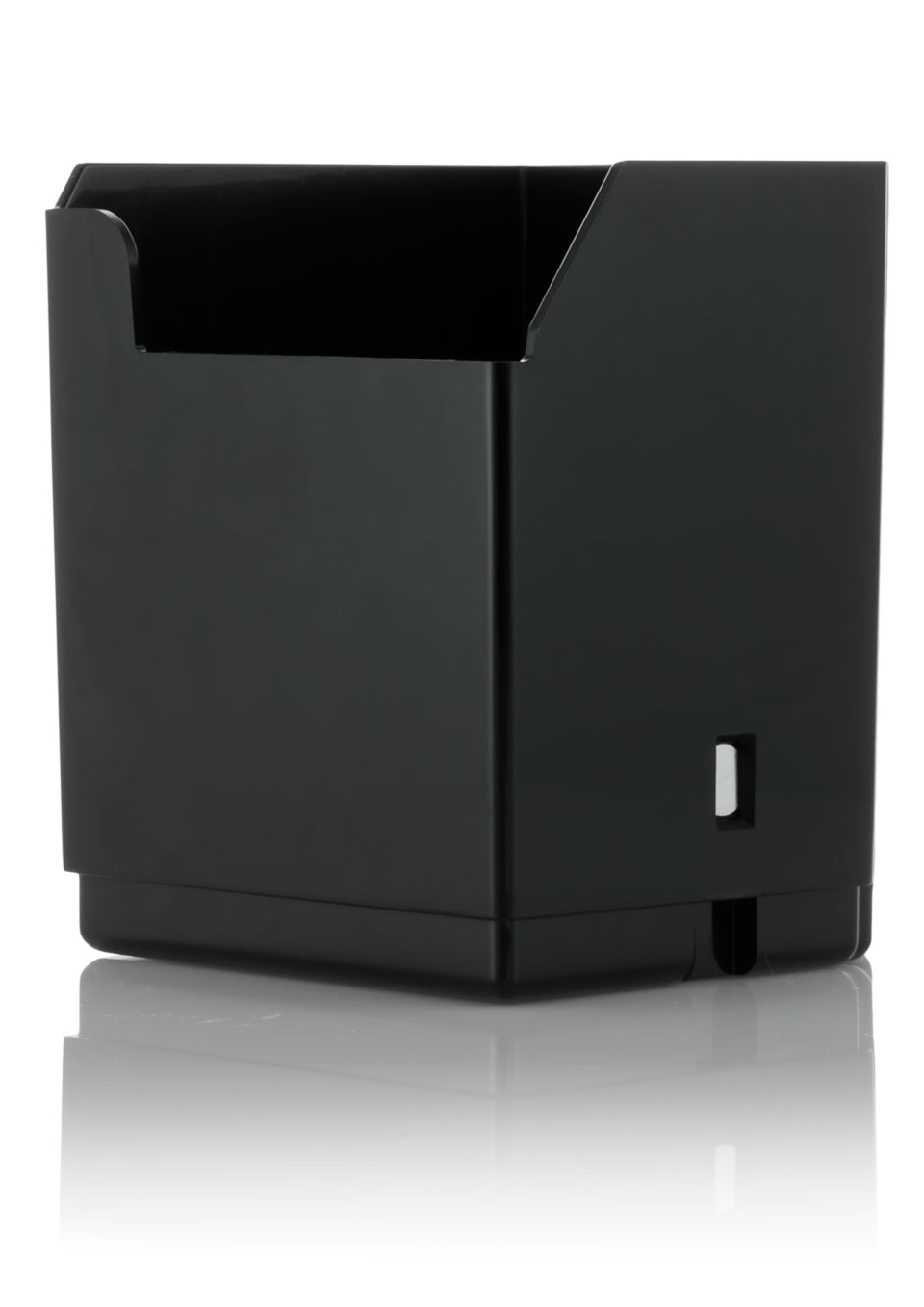 Dump box for ground coffee