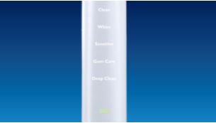 5 modes : Clean, White, Sensitive, Gum Care, Deep Clean
