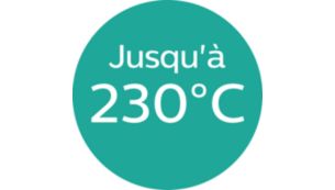 Température jusqu'à 230 °C pour des résultats parfaits