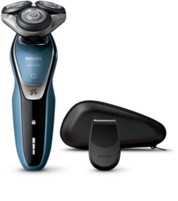 Rasoir électrique Philips Series 5000 S5355 Pour Hommes - Bleu Océan, 3 Têtes Rotatives, Mode Turbo