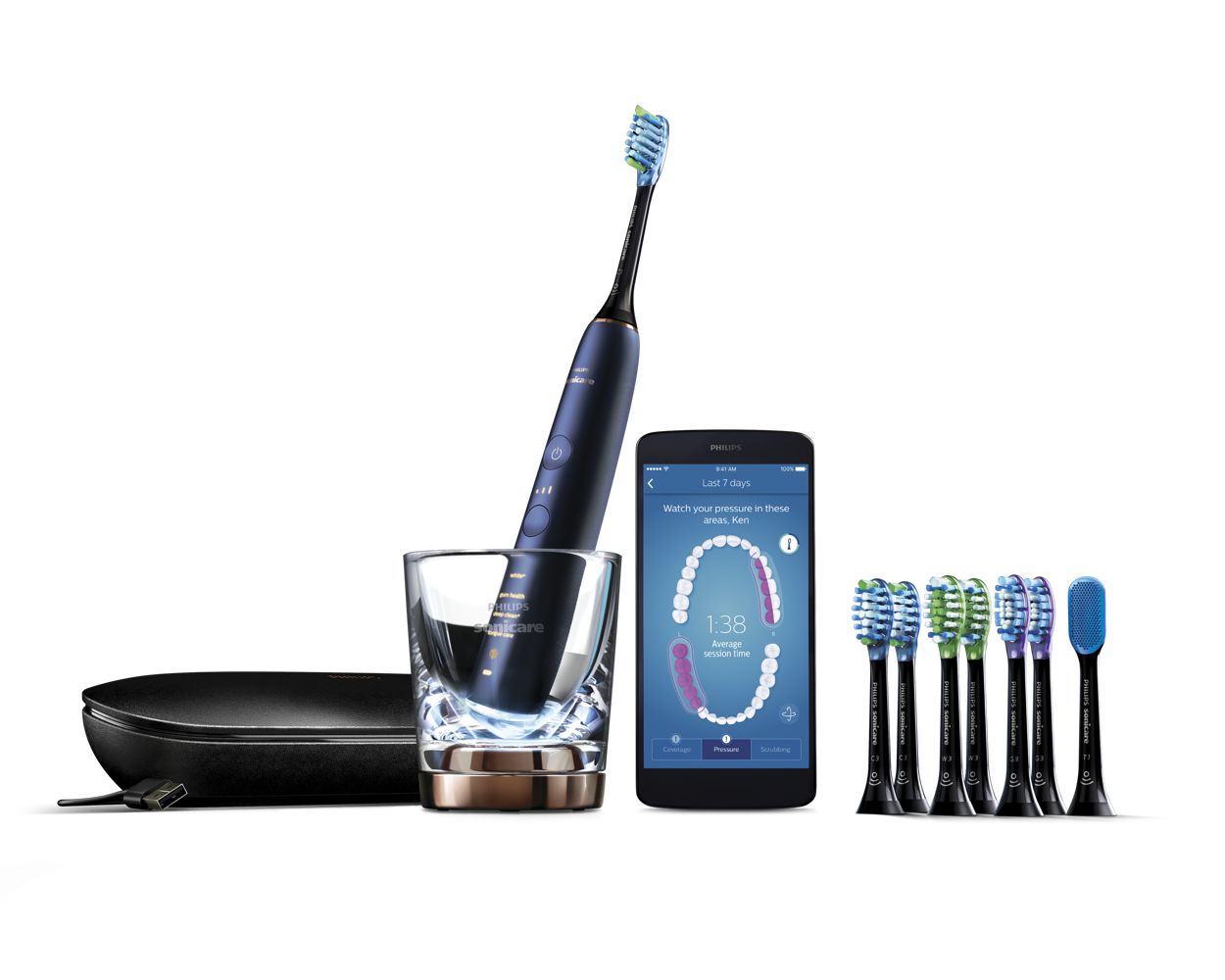 Sonic electric toothbrush with app