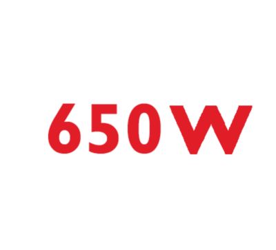 Powerful 650 W motor