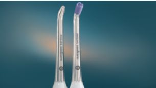 Tailored cleaning with 2 flosser tips
