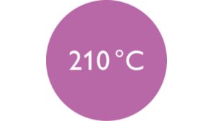 완벽한 스타일을 위한 전문가 수준의 210&deg;C 고온