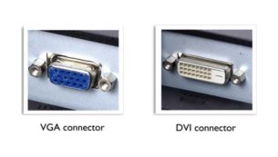 Podwójne wejście obsługujące analogowy sygnał VGA, jak i cyfrowy sygnał DVI