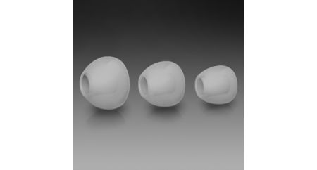 Choose from 3 pairs of ear caps for the perfect fit