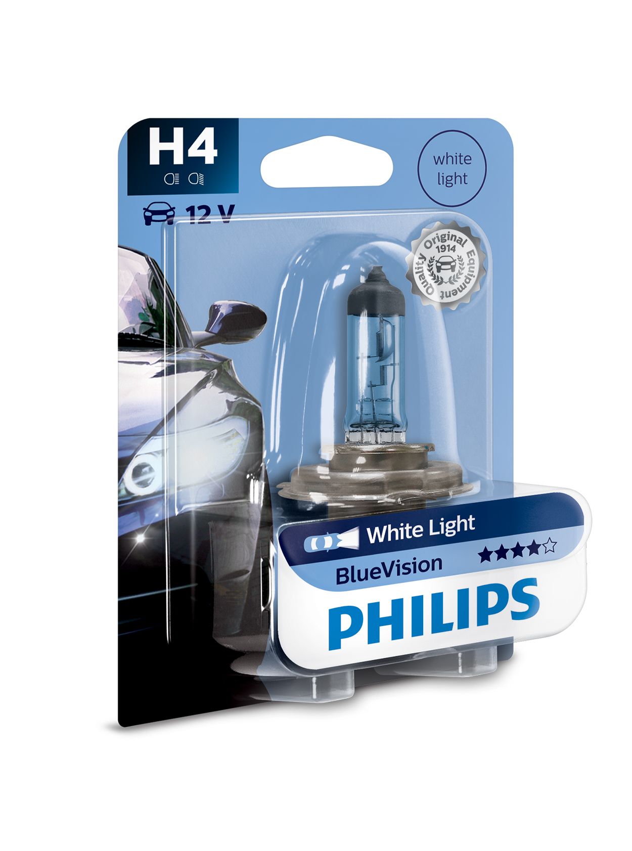 Bombilla de coche H4 Vision Plus B1 60 55W 12V P43t-38 Bombillas Tuning  actualizadas Upgraded Car Bulbs, Philips