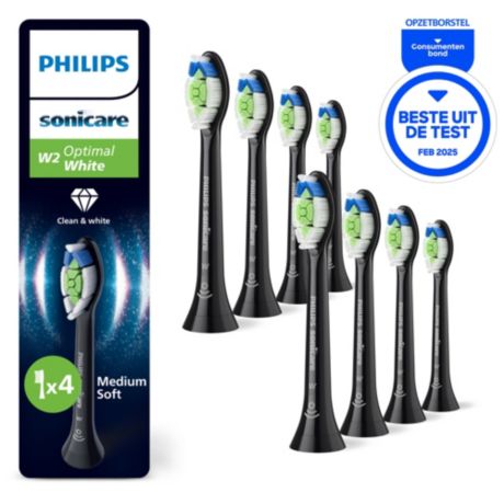 HX6068/88 Philips Sonicare Optimal White Set van 8 opzetborstels