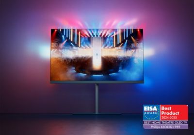 Ambilight TV 65OLED+959 with EISA Best Home Theatre OLED TV award lighting
