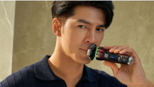 即使在剃须困难的部位也能精确剃须