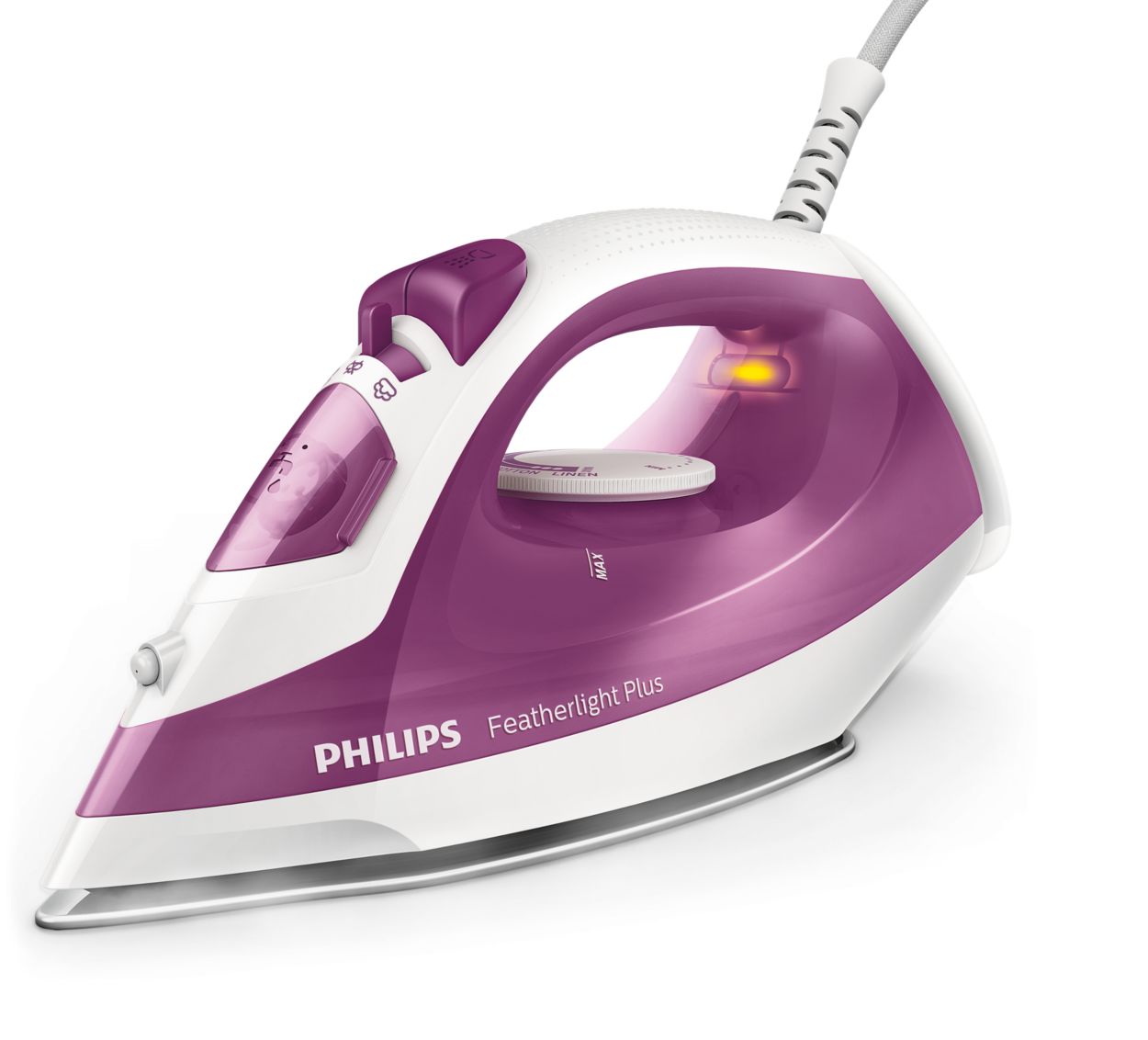 FERRO DA STIRO A SECCO 1200W PHILIPS DRY IRON DYNA GLIDE BIANCO