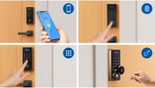 Multiple unlocking methods offer versatile entry options