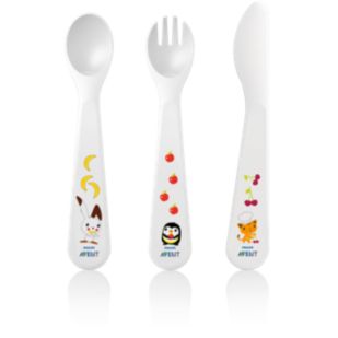 Avent Toddler fork, spoon and knife 18m+