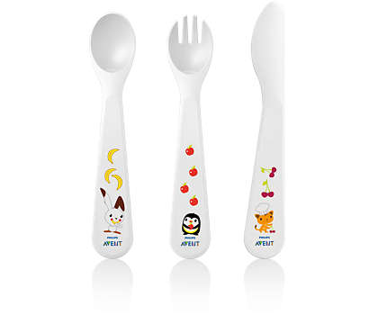 Toddler cutlery set for independent eating