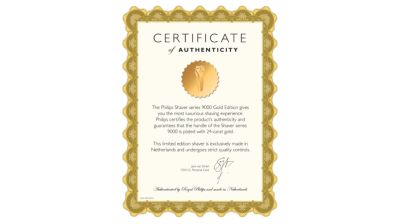 Gecertificeerd 24-karaats verguld limited edition scheerapparaat