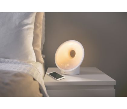 The Philips SmartSleep Connected Sleep and Wake-Up Light aids rest