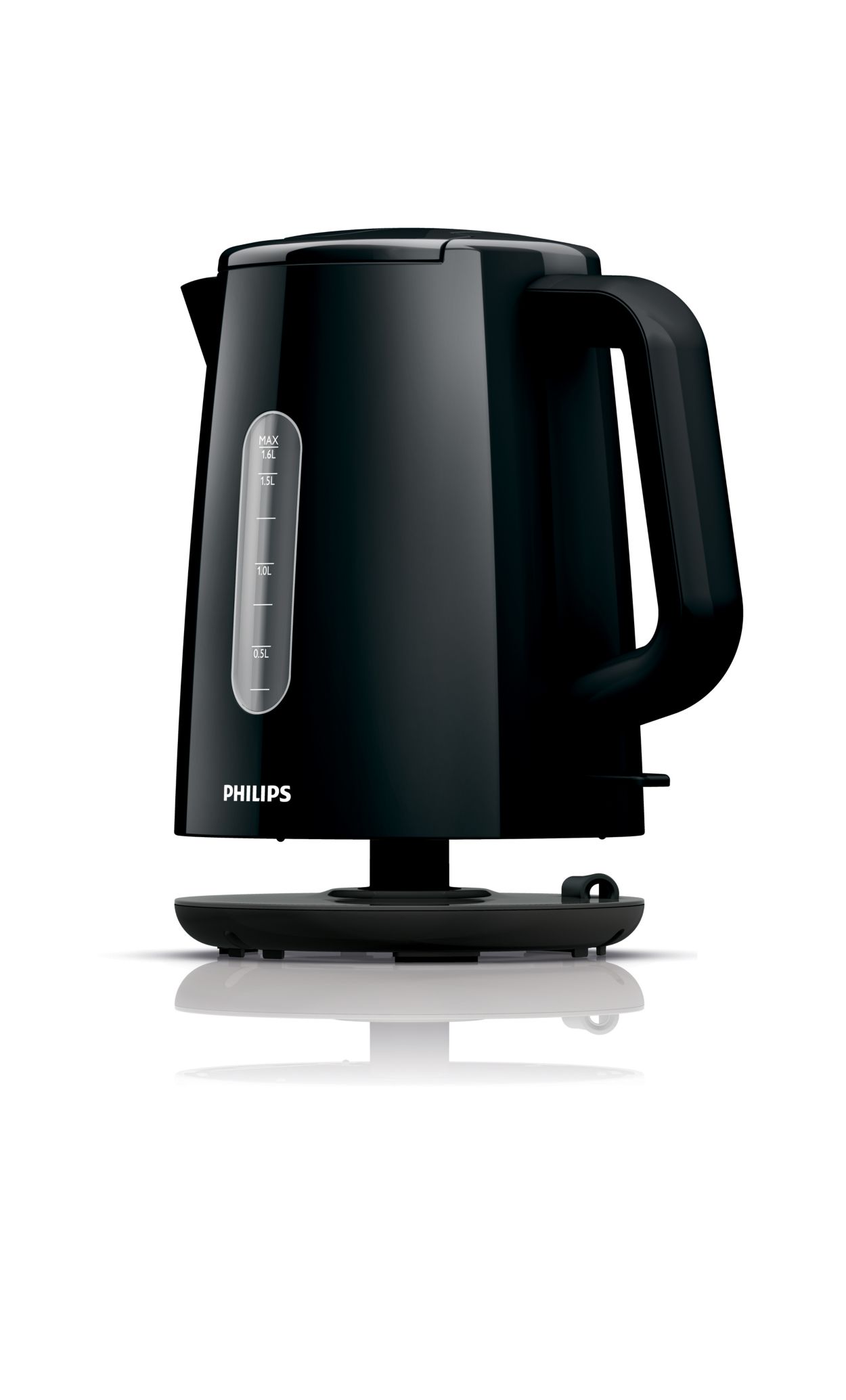 Philips HD9309/90 Bouilloire Daily Noire, 2400 W, 1,5 L, Fond Plat, Socle  360°
