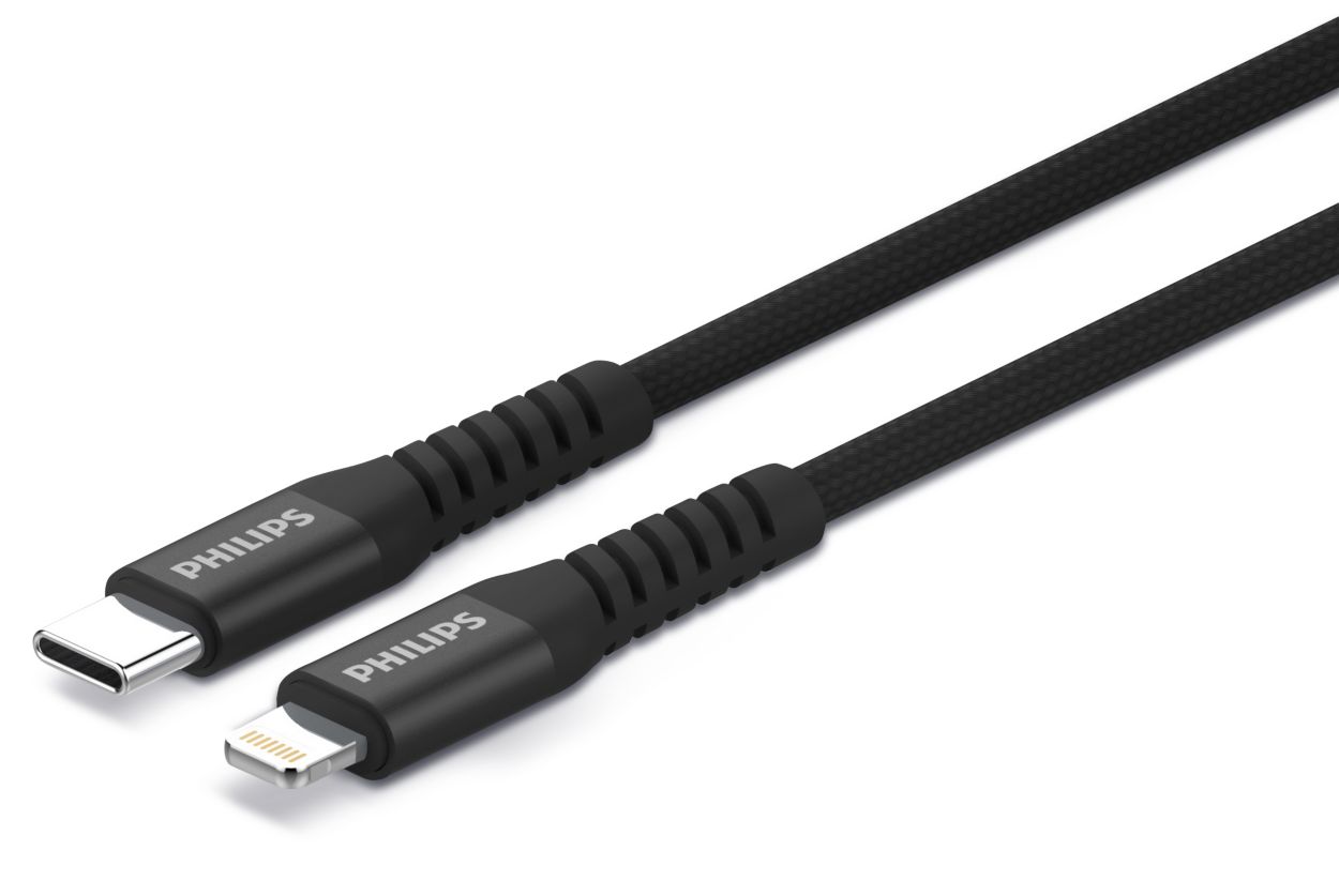 Kiváló minőségű, szövött borítású USB-C–Lightning kábel