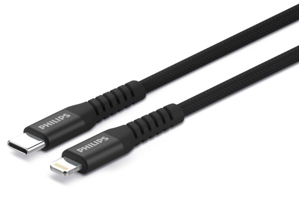 Förstklassig flätad USB-C till Lightning-kabel