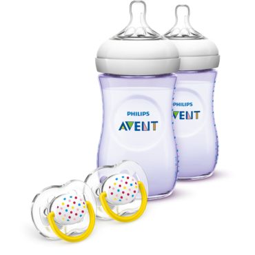 Philips Avent Natural Baby Bottle Purple Gift Set