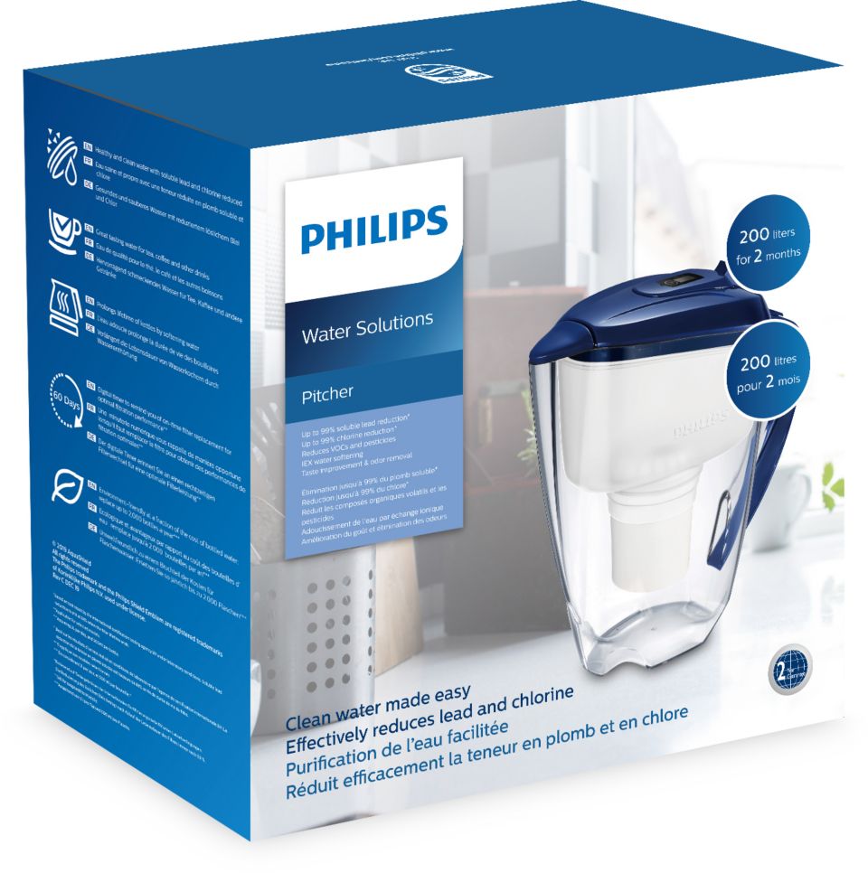 Philips AWP2935WH/10 filtre à eau Filtre à eau dans carafe 2,6 l