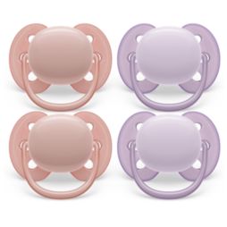 Philips Avent Ultra Air 2 Pack Pacifiers Little Princess Pink Orange 6-18  months