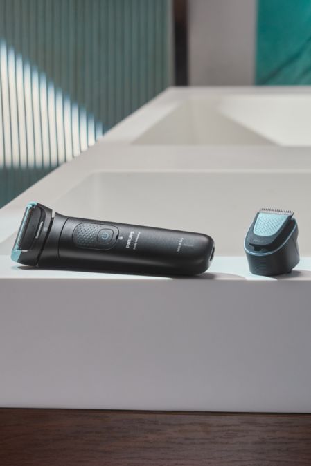 Man grooming his chest