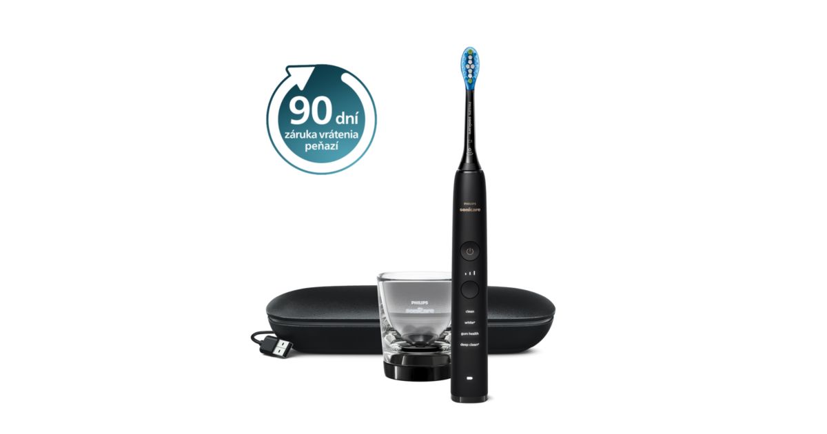 Philips Sonicare 9000 DiamondClean Sonická zubná kefka s aplikáciou a nabíjací pohárik HX9911/09 - hlavný produktový obrázok Philips