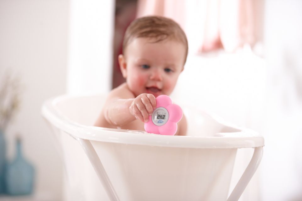 Thermomètre de Bain, Thermomètre de Bain Numérique Portable Mignon pour  bébé Multifonction pour Enfants pour Salle de Bain (Rose)