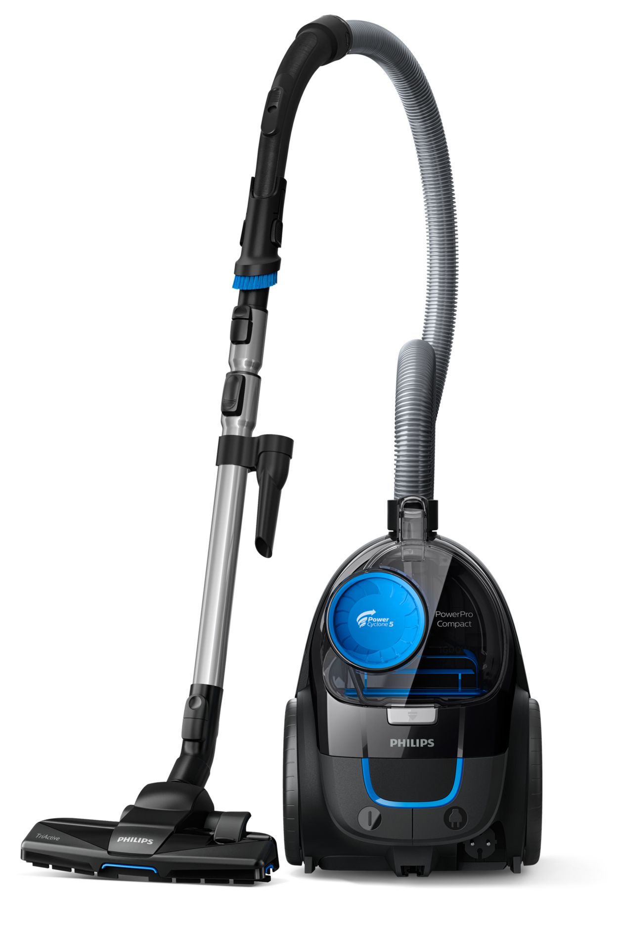 Aspirateur avec sac Philips PowerPro Compact FC9331 - Aspirateur - traineau  - sans sac - noir profond