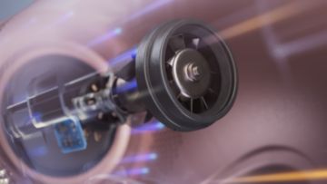 Galingas nuolatinės srovės variklis be šepetėlių