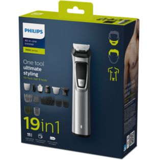 Multigroom series 7000 19 in 1, Barba, capelli e corpo