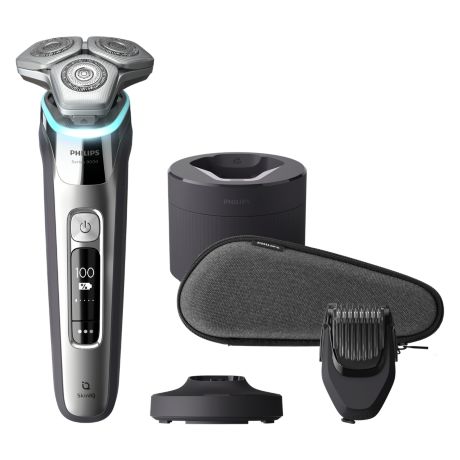 S9985/59 Shaver series 9000 מכונת גילוח חשמלית לשימוש יבש ורטוב עם SkinIQ