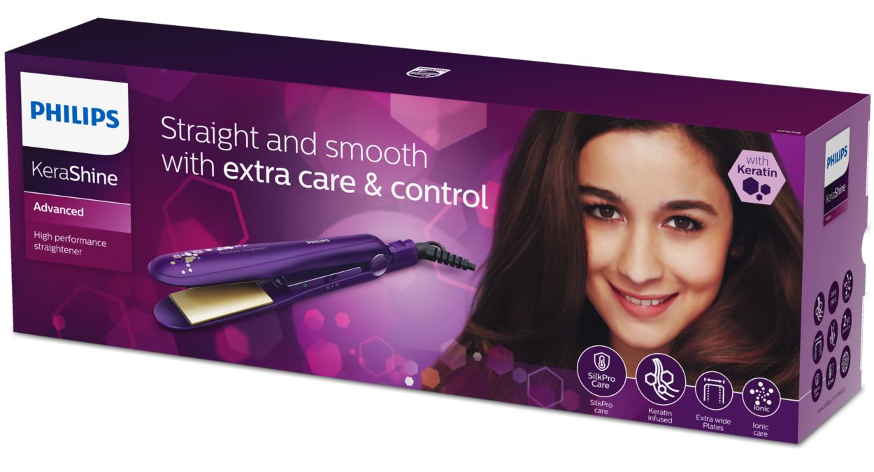 Philips hair straightener 2025 with temperature control